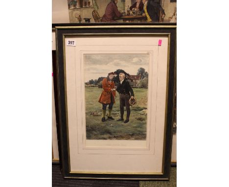 Walter Dendy Sadler (1854 - 1923) The Last Tee Coloured print