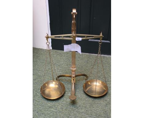 Fine Set of Brass scales by Pooleys of Liverpool. 68cm in Height 