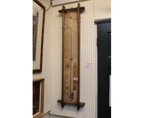 Admiral Fitzroy Barometer in oak case 