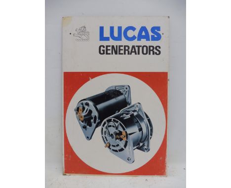 A Lucas Generators pictorial showcard, 19 3/4 x 29 3/4". 