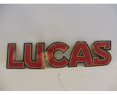 A Lucas die-cut hanging showcard, 28 x 7". 
