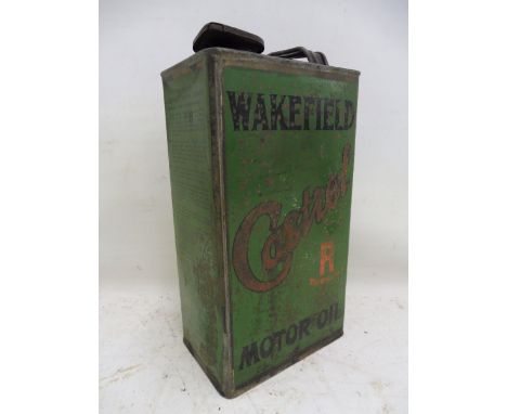 A Wakefield Castrol Motor Oil gallon can, R Touring grade. 