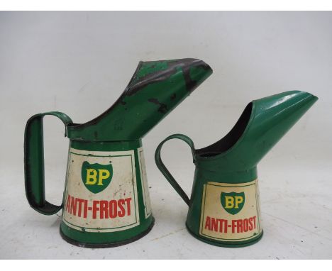 A BP Anti-Frost pint measure and a matching half pint measure. 