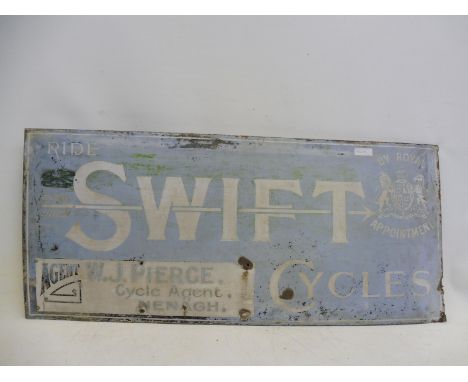 A Swift Cycles rectangular enamel sign, Agent W.J. Pierce Nenagh, 48 x 21".