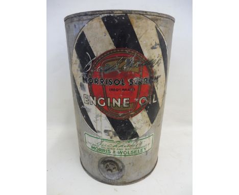 A Duckham's Morrisol Sirrom Engine Oil five gallon drum. 