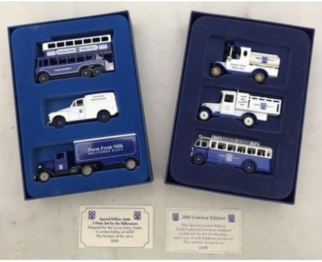 2 Special Edition die cast Lledo 3 piece box sets designed exclusively for the Co-op Dairy (5506/6000) (1175/6500) plus 4 box