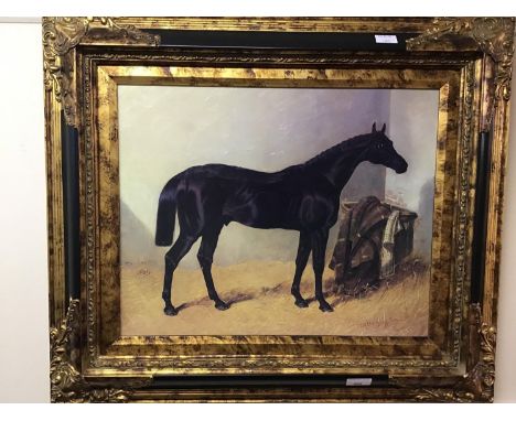 After John Frederick Herring, Sr. (British 1795-1865) A pair of oleograph portrait studies depicting race horses, one titled 