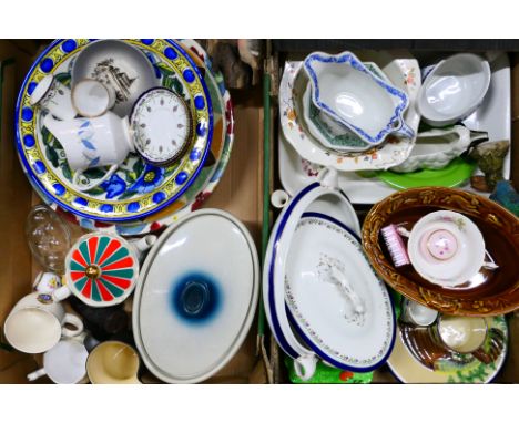 Mixed ceramics to include Portmeirion, Royal Worcester, Sadlers, Carlton Ware and other, two boxes. [2]. [W]
