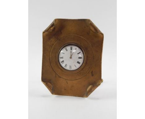 A George III silver gentleman's pocket watch, key wind, open faced, enamel dial bearing Roman numerals, verge fusee movement 