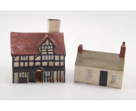 A Goss model of Shakespeare's House, and another of the First and Last House of England, published by C Stevens & Sons, Weste