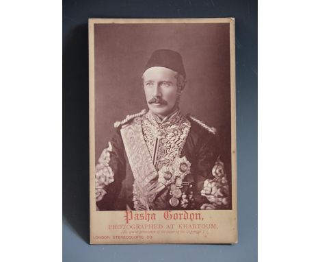 A London Stereoscopic Co. Photographic Card Half Length Portrait of Pasha Gordon 
