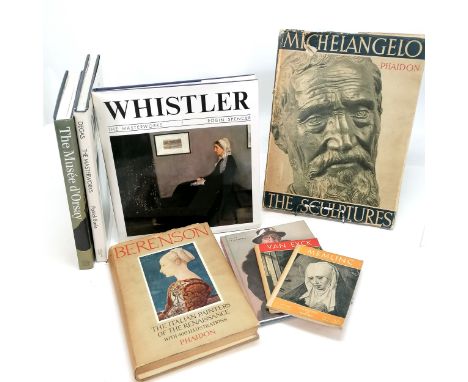 8 x art related books including Michelangelo The Sculptures 