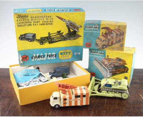 A Corgi Major Gift Set No.4, with Bristol Bloodhound guided missile with launching ramp, loading trolley and landrover, toget