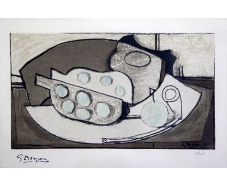After Georges Braque (1882-1963)limited edition print,'Grenades et Pipe',signed in the plate, 11/200, Redfern Gallery label v