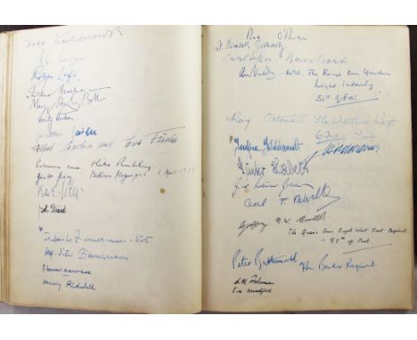 The Guest Book of George and Marjorie Turner, Berlin, 1950's, containing numerous autographs of politicians, actors, journali