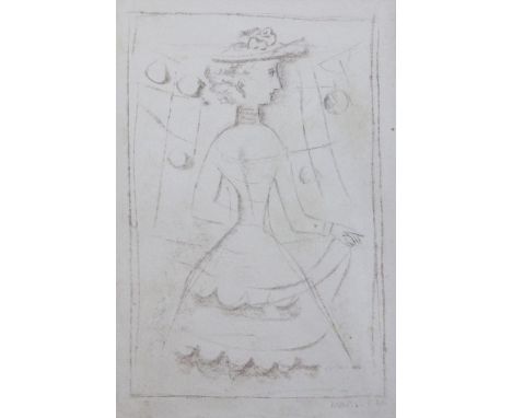 Massimo Campigli (1895-1971)lithograph,Study of a standing woman,signed in pencil and dated '44,13 x 9in.