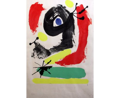 After Joan Miro (1893-1983)limited edition colour lithograph,Untitled,signed in pencil, 17/100,30.5 x 21.25in.