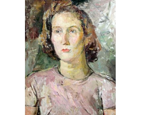 Betty Swanwick (1915-1989)oil on canvas,Portrait of a lady,signed verso, Ex. Studio sale,20 x 16in., unframed
