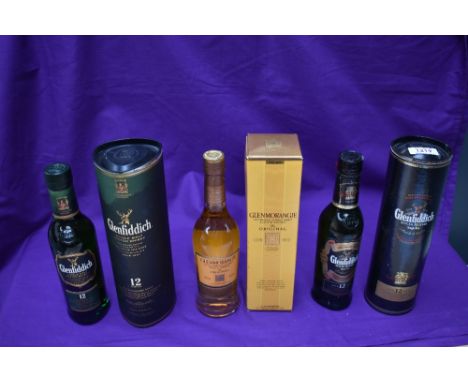 Two Bottles of Glenfiddich Single Malt Scotch Whisky, both 12 year olds, Special Reserve and Signature Malt, both 35cl and 40