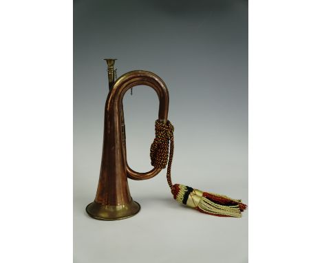 A copper and brass bugle