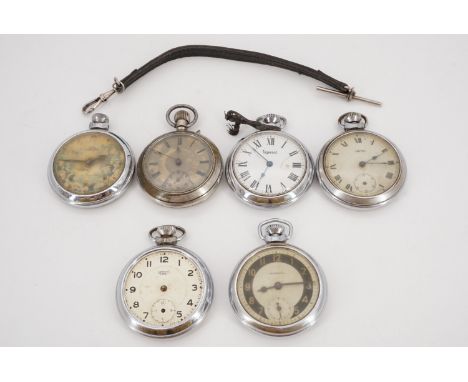 Sundry early-to-mid 20th Century watches including a Smith's Jamboree Boy Scout automaton watch and a leather watch strap