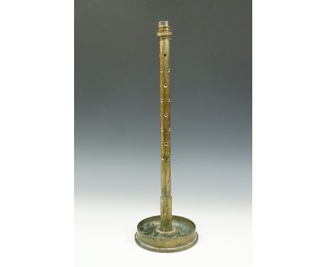 An artillery shell case detonator table lamp, 50 cm  