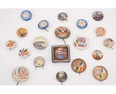 A group of Boer War and Great War button badges