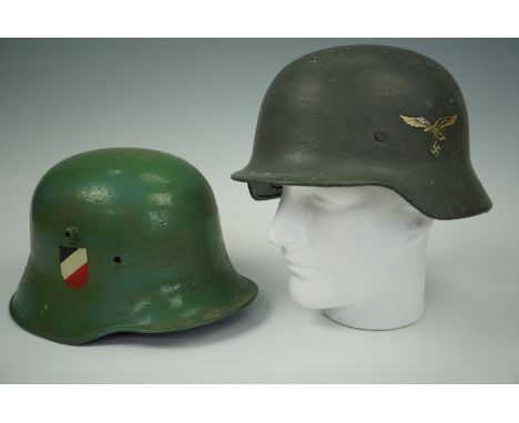 Imperial German and German Third Reich steel helmet shells