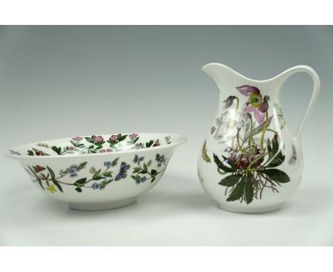 A Portmeirion "Botanical Garden" ewer and basin