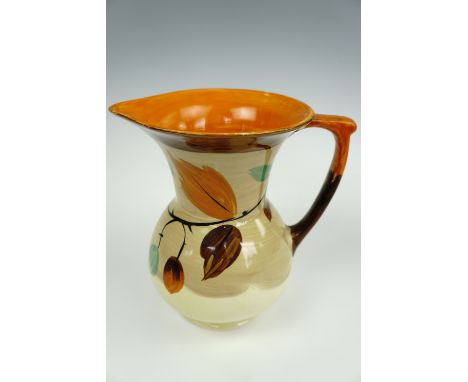 A Myott, Son &amp; Co hand painted jug, circa 1930s, 20 cm