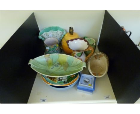 A collection of Art Deco ceramics including Shelley, Crown, Ducal etc