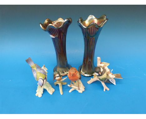 A small collection of Goebel birds miscellaneous ceramics and glass etc