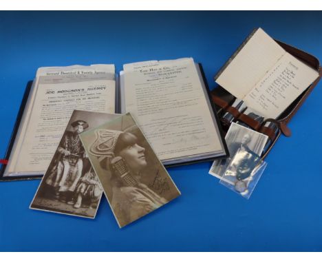 An interesting music hall memorabilia lot comprising documents of The Oriental Illusionist / magician Kuang Tseng, alias Fran