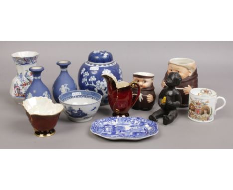 A group of ceramics to include Goebel, Carlton ware, ginger jar etc.