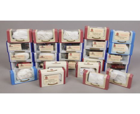 Twenty two boxed Oxford Diecast model vehicles all advertising vans.