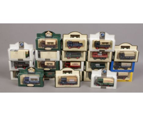 Twenty one boxed Diecast model vehicles Lledo, Days Gone and Corgi including steam wagons and advertising.