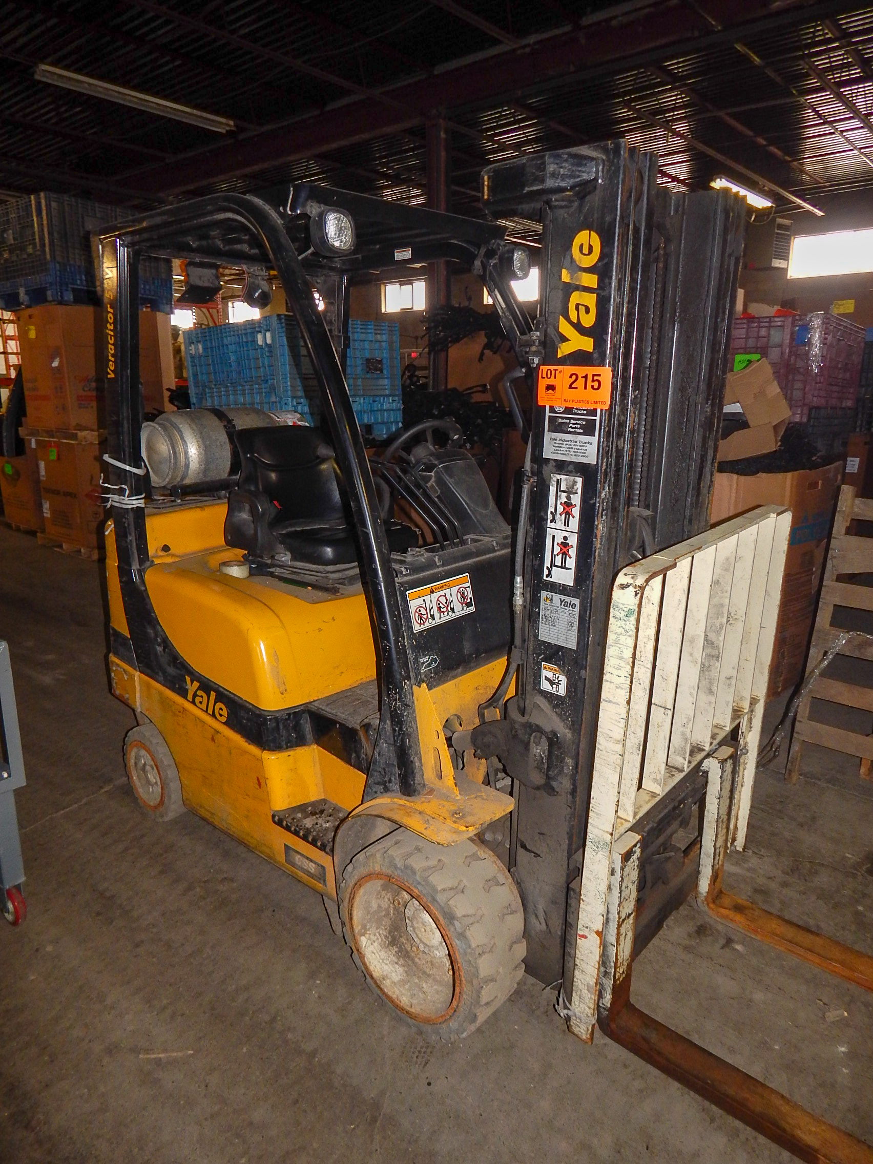 YALE VRACITOR 50VX GLC050VXNVSE083 LPG FORKLIFT WITH 4,800LBS CAPACITY
