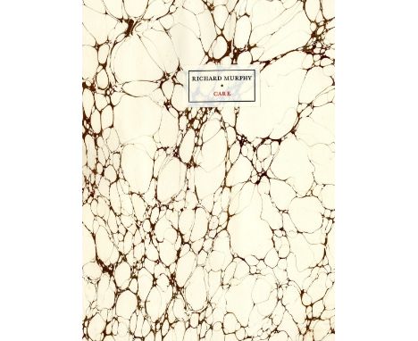 Murphy (Richard)  Care,  (Cornamona Press 1983) First Edn. No. 53 of  150 copies stitched in hand marbled paper wrapping by G
