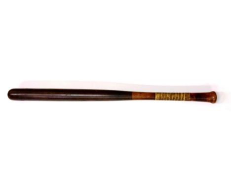 "Babe" Ruth and the G.A.A.G.A.A. & Baseball: A unique and early Sporting Association. An original Spalding B12 Baseball Bat, 