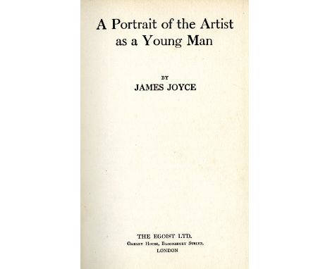 Joyce (James) A Portrait of the Artist as a Young Man, 8vo L. (The Egoist Ltd.) 1916, First English Edn., hf. title, green cl