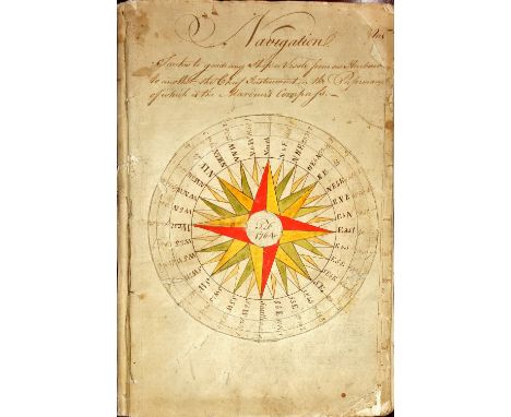 An 18th Century Irish Log Book and Guide to NavigationManuscript: Paper-bound Volume compiled in 1764 by William Farrell, Com