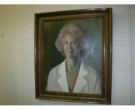 LORNA FISKE WIGNEY (1916-2003) "Gina Scott Page, wife of eminent industrial designer", a portrait study, head and shoulders, 