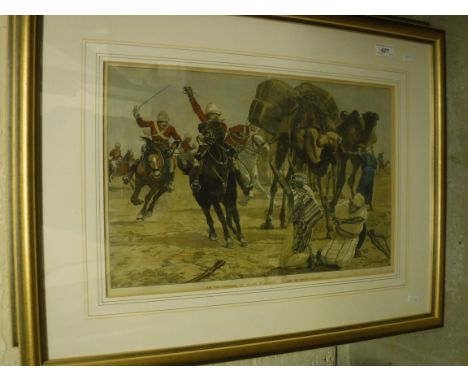 AFTER R CAYTON-WOODVILLE "The Nile Expedition - The Advance on Khartoum: Capturing the Enemy's Supplies", AFTER G DURAND "At 
