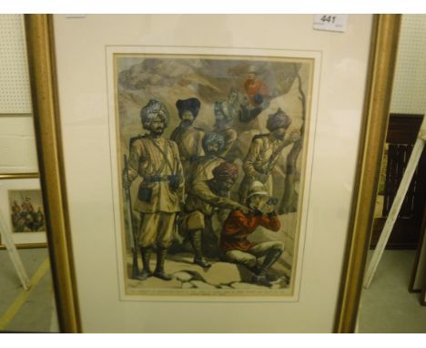 AFER R CAYTON-WOODVILLE "The Camel Corps for the Nile Expedition", black and white engraving by R Taylor for The London Illus