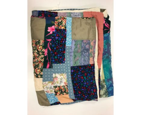 A vintage patchwork quilt cover