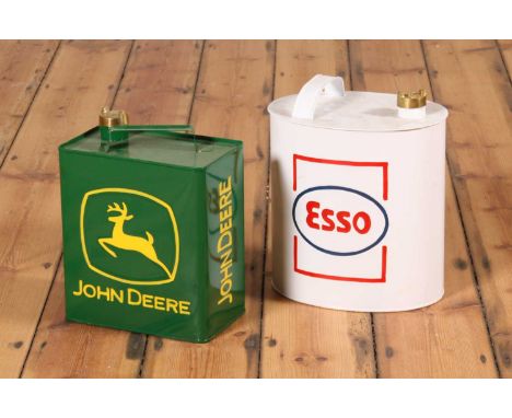 An Esso and a John Deere advertising fuel can, largest h.30cm (2)