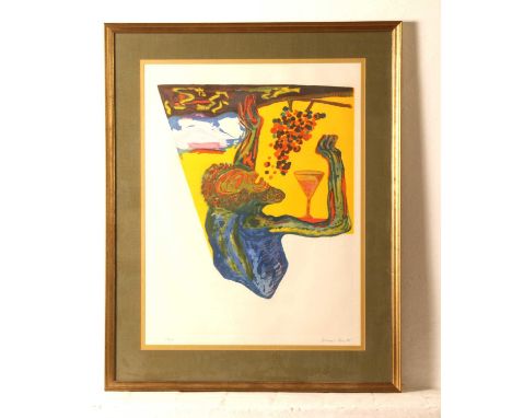 Duccio Berti (Italian, b.1943) Bacchus, signed lower right, lithograph, 60 x 47cm
