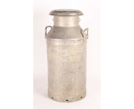 A large metal milk churn, inscribed Huddersfield to the lid, h.74cmDoes seem to be watertight. It is not new, vintage with su