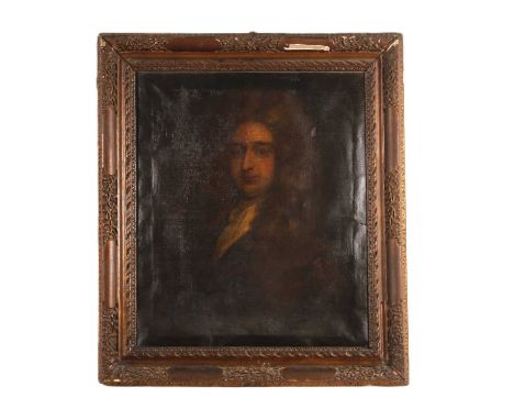 In the manner of Sir Godfrey Kneller (1646-1723), head and shoulders portrait of a gentleman, oil on canvas, 74 x 62cm, house