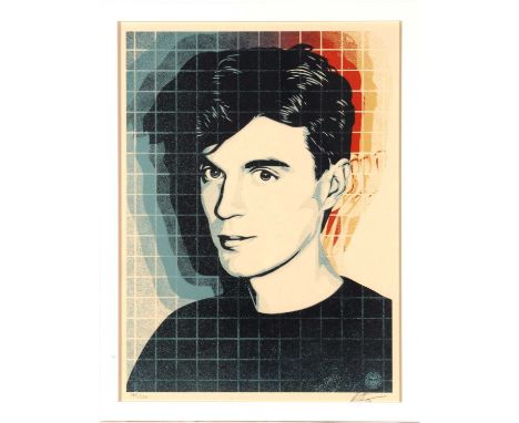 ARR Shepard Fairey (American, b.1970), Portrait of David Byrne of the Talking Heads, signed and numbered 549/550, lithograph,